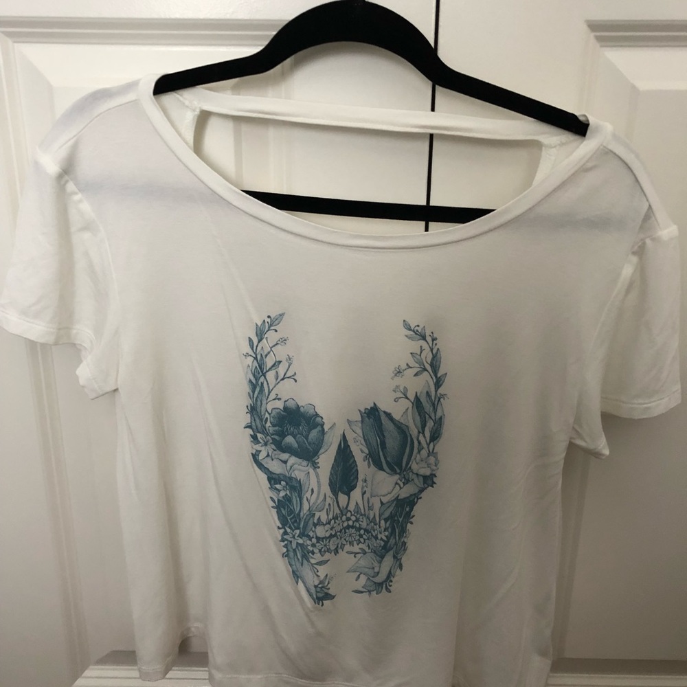 American Eagle open back short sleeve crop top